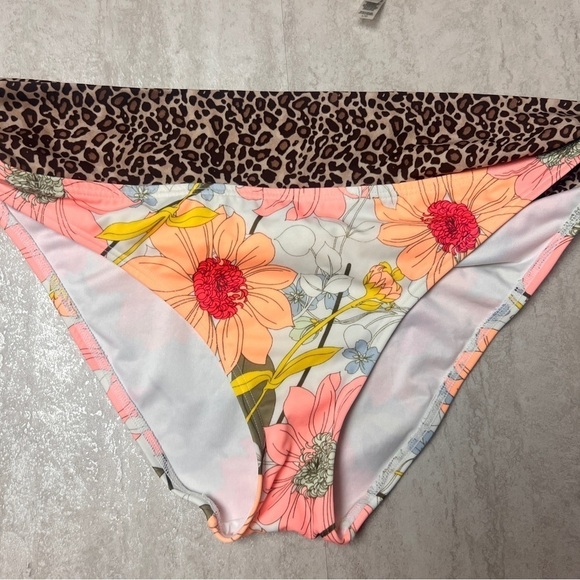 Victoria's Secret Forever Sexy bikini floral leopard animal print large - Picture 2 of 16